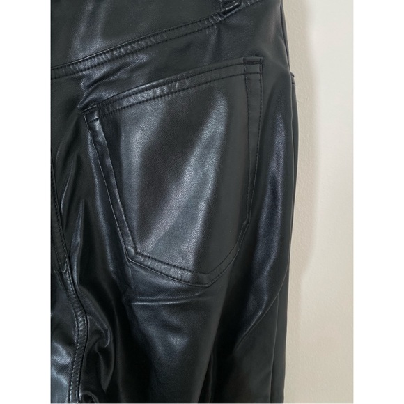 Abercrombie The 90's Straight Ultra High Rise Curve Love Leather Pants Size 27 - Picture 5 of 7